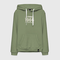 Толстовка-худи хлопковая мужская Лимитированный выпуск 1966, цвет: авокадо