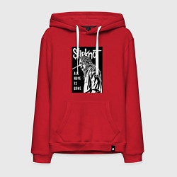 Толстовка-худи хлопковая мужская Slipknot - hope is gone, цвет: красный