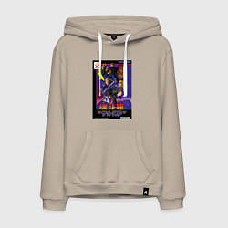 Толстовка-худи хлопковая мужская Хард корпс обложка, цвет: миндальный