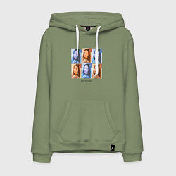 Толстовка-худи хлопковая мужская Nayeon Twice Girl, цвет: авокадо