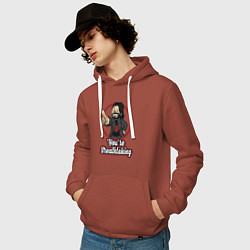 Толстовка-худи хлопковая мужская Vault Keanu Reeves, цвет: кирпичный — фото 2