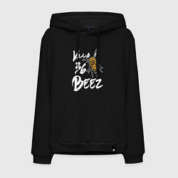 Толстовка-худи хлопковая мужская Killa beez 36, цвет: черный