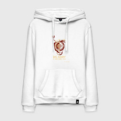 Толстовка-худи хлопковая мужская Bioshock big daddy, цвет: белый