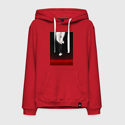 Толстовка-худи хлопковая мужская Евангелион талисман Рей, цвет: красный