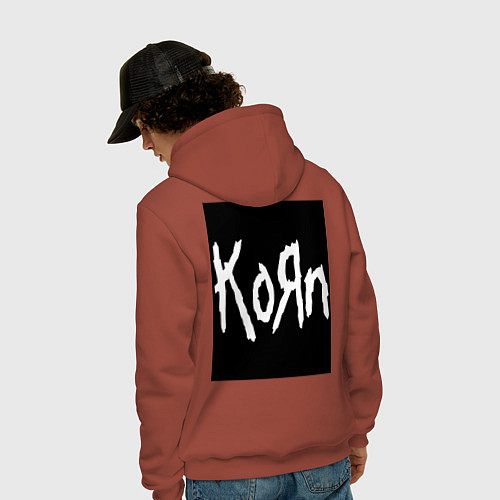 Мужская толстовка-худи Korn - The Serenity of Suffering / Кирпичный – фото 4