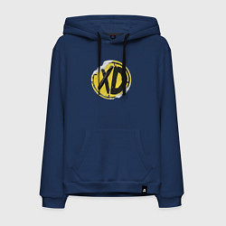 Толстовка-худи хлопковая мужская Xdefiant sticker, цвет: тёмно-синий