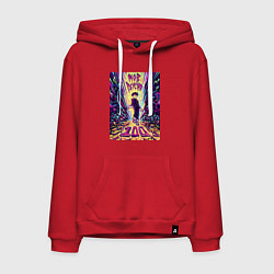 Толстовка-худи хлопковая мужская Моб Психо Шигэо Кагэяма, цвет: красный