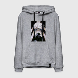 Толстовка-худи хлопковая мужская Магическая битва Мэгуми Фусигуро холодный юноша, цвет: меланж