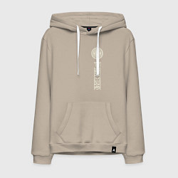 Толстовка-худи хлопковая мужская Славянство - чти свои корни, цвет: миндальный