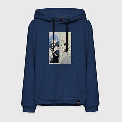 Толстовка-худи хлопковая мужская Реинкарнация безработного Рокси Мигурдия Сильфиетт, цвет: тёмно-синий