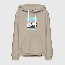 Толстовка-худи хлопковая мужская Неа не сегодня, цвет: миндальный