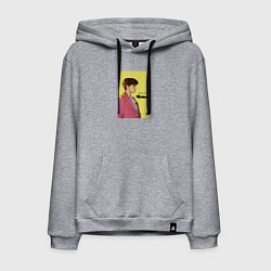 Толстовка-худи хлопковая мужская J-hope Butter, цвет: меланж