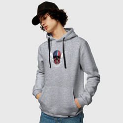 Толстовка-худи хлопковая мужская Made in United States, цвет: меланж — фото 2