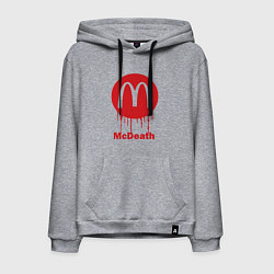 Толстовка-худи хлопковая мужская Mcdeath, цвет: меланж