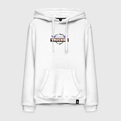 Толстовка-худи хлопковая мужская Star Trucker, цвет: белый