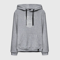 Толстовка-худи хлопковая мужская Катайся или умри, цвет: меланж