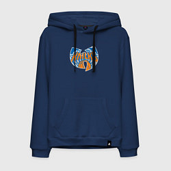 Толстовка-худи хлопковая мужская Wu-tang knicks, цвет: тёмно-синий