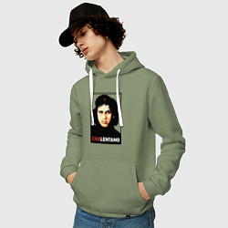 Толстовка-худи хлопковая мужская Che guevara - Chelentano, цвет: авокадо — фото 2