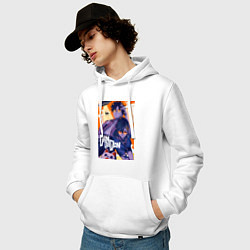 Толстовка-худи хлопковая мужская Аясэ Кэн Такакура, цвет: белый — фото 2