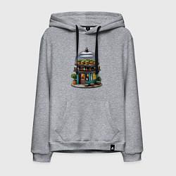 Толстовка-худи хлопковая мужская Игрушечная аптека, цвет: меланж