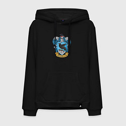 Толстовка-худи хлопковая мужская Ravenclaw факультет, цвет: черный