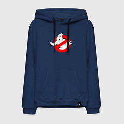 Толстовка-худи хлопковая мужская Ghostbusters logo, цвет: тёмно-синий