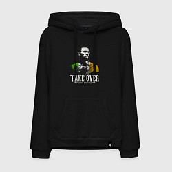 Толстовка-худи хлопковая мужская Conor take over, цвет: черный