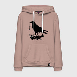 Толстовка-худи хлопковая мужская Ключ от тайн, цвет: пыльно-розовый