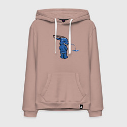 Толстовка-худи хлопковая мужская Долгая поездка, цвет: пыльно-розовый