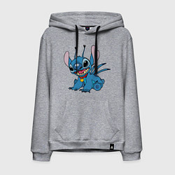 Толстовка-худи хлопковая мужская Alien Stitch, цвет: меланж