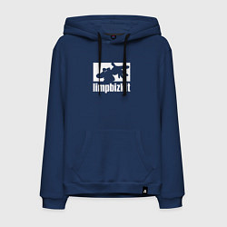 Толстовка-худи хлопковая мужская Limp Bizkit - logo, цвет: тёмно-синий