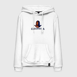 Толстовка-худи хлопковая мужская Клеопатра, цвет: белый