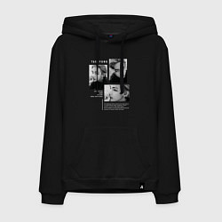 Толстовка-худи хлопковая мужская Taehyung bts black-white, цвет: черный
