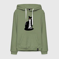 Толстовка-худи хлопковая мужская Око Котоурона, цвет: авокадо