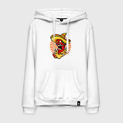 Толстовка-худи хлопковая мужская Огненный перчик, цвет: белый