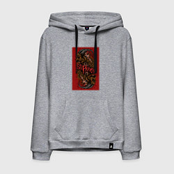 Толстовка-худи хлопковая мужская Слипкнот кровавый, цвет: меланж