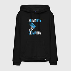 Толстовка-худи хлопковая мужская Sigma boy, цвет: черный
