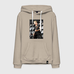 Толстовка-худи хлопковая мужская James Alan Hatfield - Metallica, цвет: миндальный