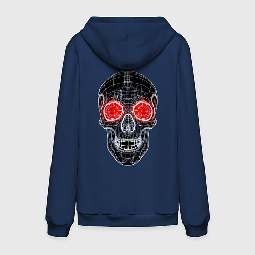 Мужская толстовка-худи Halloween skull / Тёмно-синий – фото 2