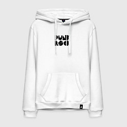 Толстовка-худи хлопковая мужская Punk Rock in black, цвет: белый