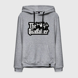 Толстовка-худи хлопковая мужская Батя дронов и квадрокоптеров, цвет: меланж