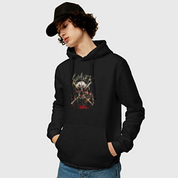 Толстовка-худи хлопковая мужская Slayer Skull Demon, цвет: черный — фото 2