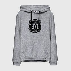 Толстовка-худи хлопковая мужская Механический год 1976, цвет: меланж