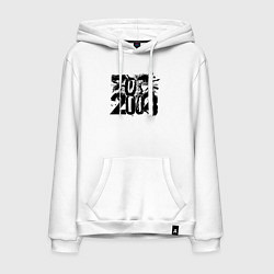 Толстовка-худи хлопковая мужская 2004 аниме, цвет: белый