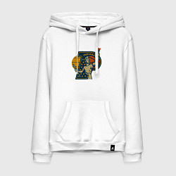 Толстовка-худи хлопковая мужская Indiana Pacers warrior, цвет: белый