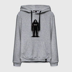 Толстовка-худи хлопковая мужская Bones horror style, цвет: меланж