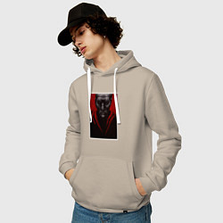 Толстовка-худи хлопковая мужская Пила - Джон Крамер, цвет: миндальный — фото 2