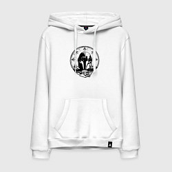 Толстовка-худи хлопковая мужская The Mandalorian, цвет: белый