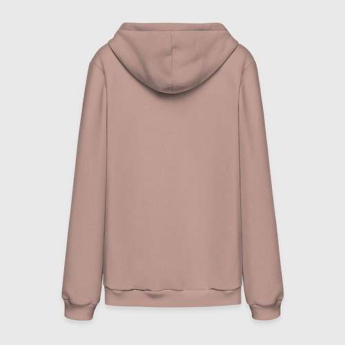 Мужская толстовка-худи Панда в цветах / Пыльно-розовый – фото 2