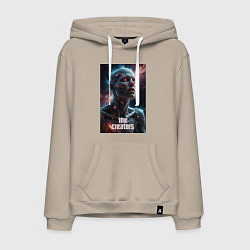 Толстовка-худи хлопковая мужская The Creators - big space celestial, цвет: миндальный